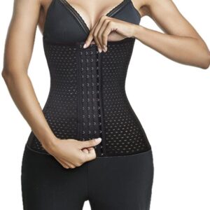 waist trainer cincher corset body shaper for women tummy control workout s black…