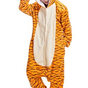 JJEUWE Adult Tiger Suit Pajamas Kigurumi Hoodie Jumpsuit Playsuit M