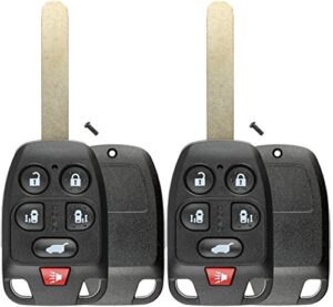 keylessoption keyless entry remote uncut key blade fob shell case cover buttons for odyssey n5f-a04taa (pack of 2)