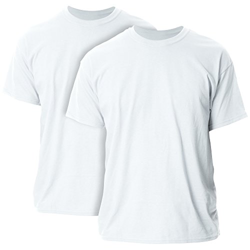 Gildan Adult Ultra Cotton T-Shirt, Style G2000, Multipack, White (2-Pack), Small