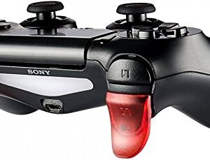 1 Pairs L2 R2 Trigger Extenders Buttons for PlayStation 4 PS4 PS4 Slim Pro JDM-030 Controller （Transparent Red）