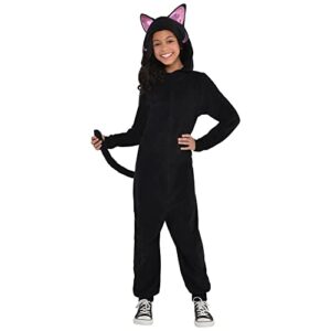 amscan zipster black cat onepiece costume - medium (8-10)