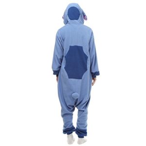 Wishliker Adult Onesie Animal Pajamas Halloween Cosplay Costumes Party Wear Blue