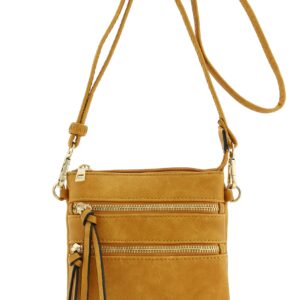 Isabelle Functional Multi Pocket Crossbody Bag (Mustard)