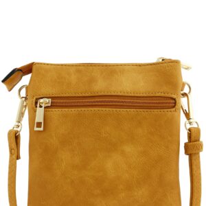 Isabelle Functional Multi Pocket Crossbody Bag (Mustard)