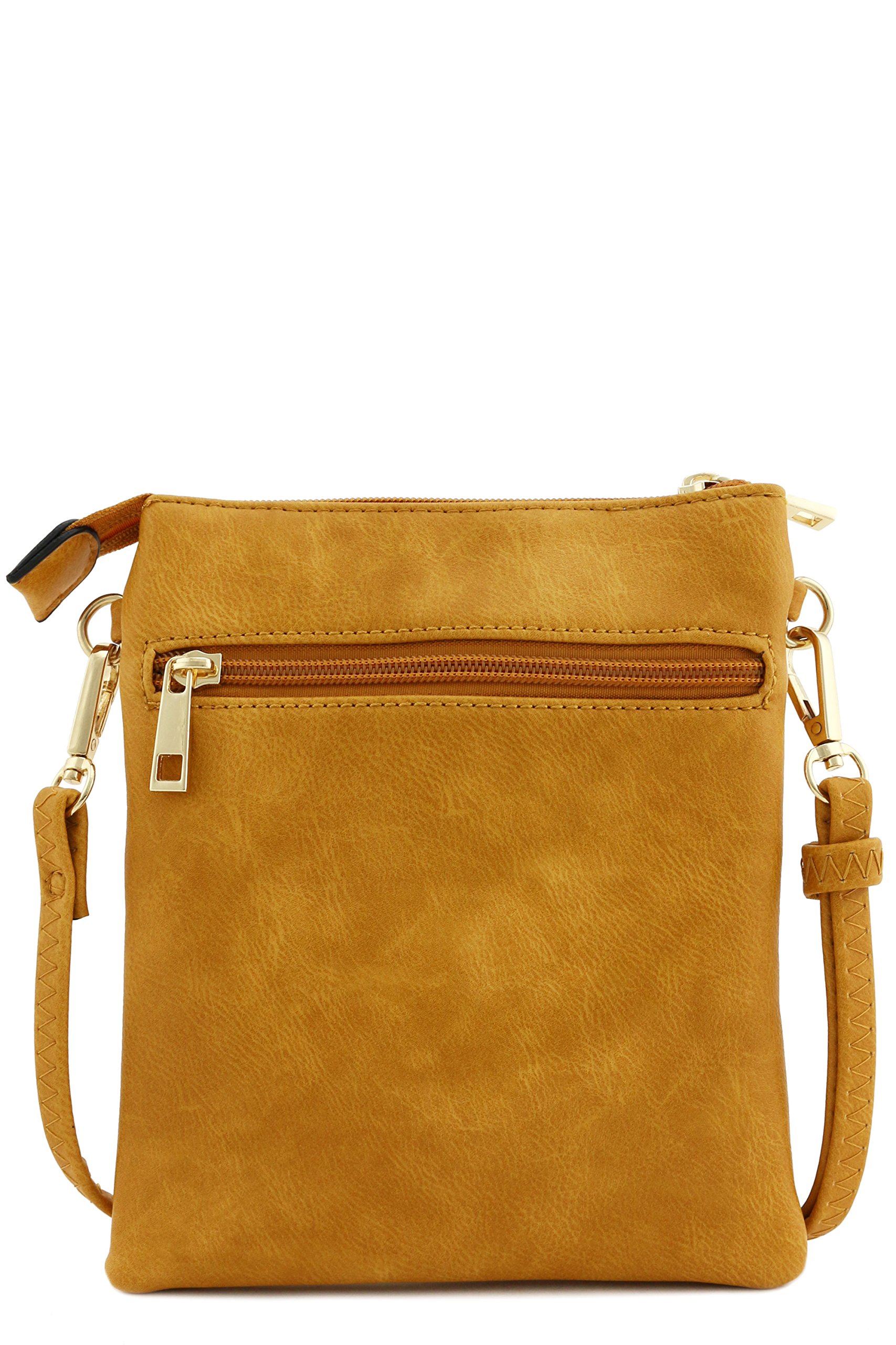 Isabelle Functional Multi Pocket Crossbody Bag (Mustard)