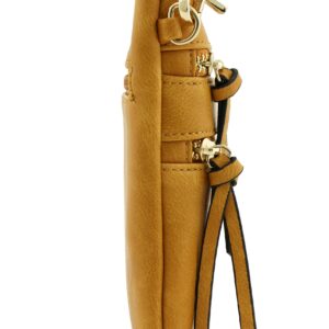 Isabelle Functional Multi Pocket Crossbody Bag (Mustard)