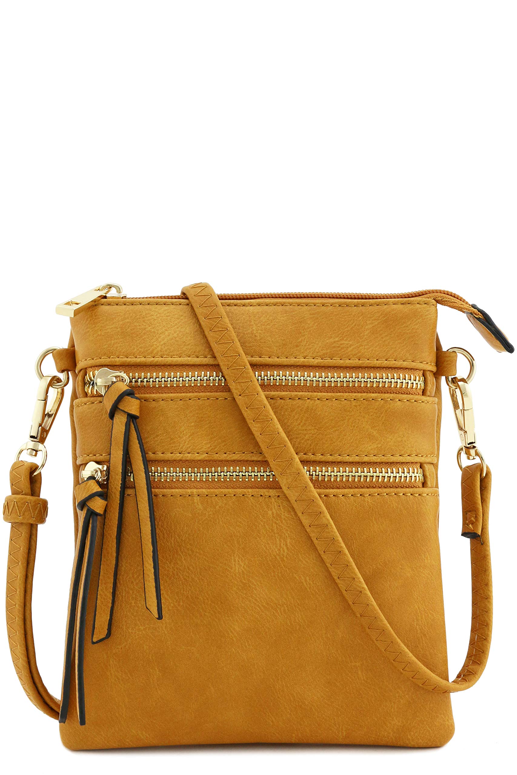 Isabelle Functional Multi Pocket Crossbody Bag (Mustard)