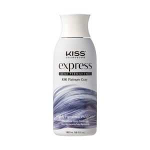 kiss express semi-permanent hair color 100ml (3.5 us fl.oz) (1 count, platinum)