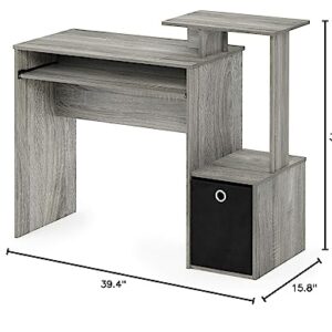 Furinno Econ Multipurpose Home Office Computer Writing Desk, French Oak Grey