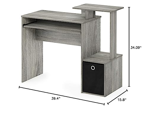 Furinno Econ Multipurpose Home Office Computer Writing Desk, French Oak Grey