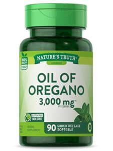 nature's truth oregano oil softgel capsules | 90 count | contains carvacrol | non-gmo, gluten free