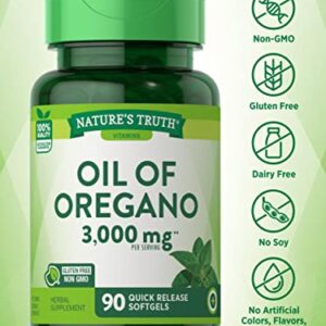 Nature's Truth Oregano Oil Softgel Capsules | 90 Count | Contains Carvacrol | Non-GMO, Gluten Free