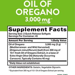 Nature's Truth Oregano Oil Softgel Capsules | 90 Count | Contains Carvacrol | Non-GMO, Gluten Free