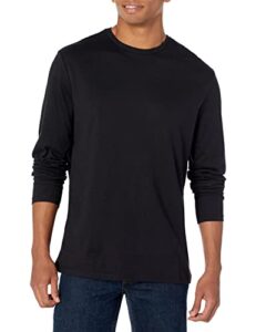 amazon essentials men's slim-fit long-sleeve t-shirt, black, x-large