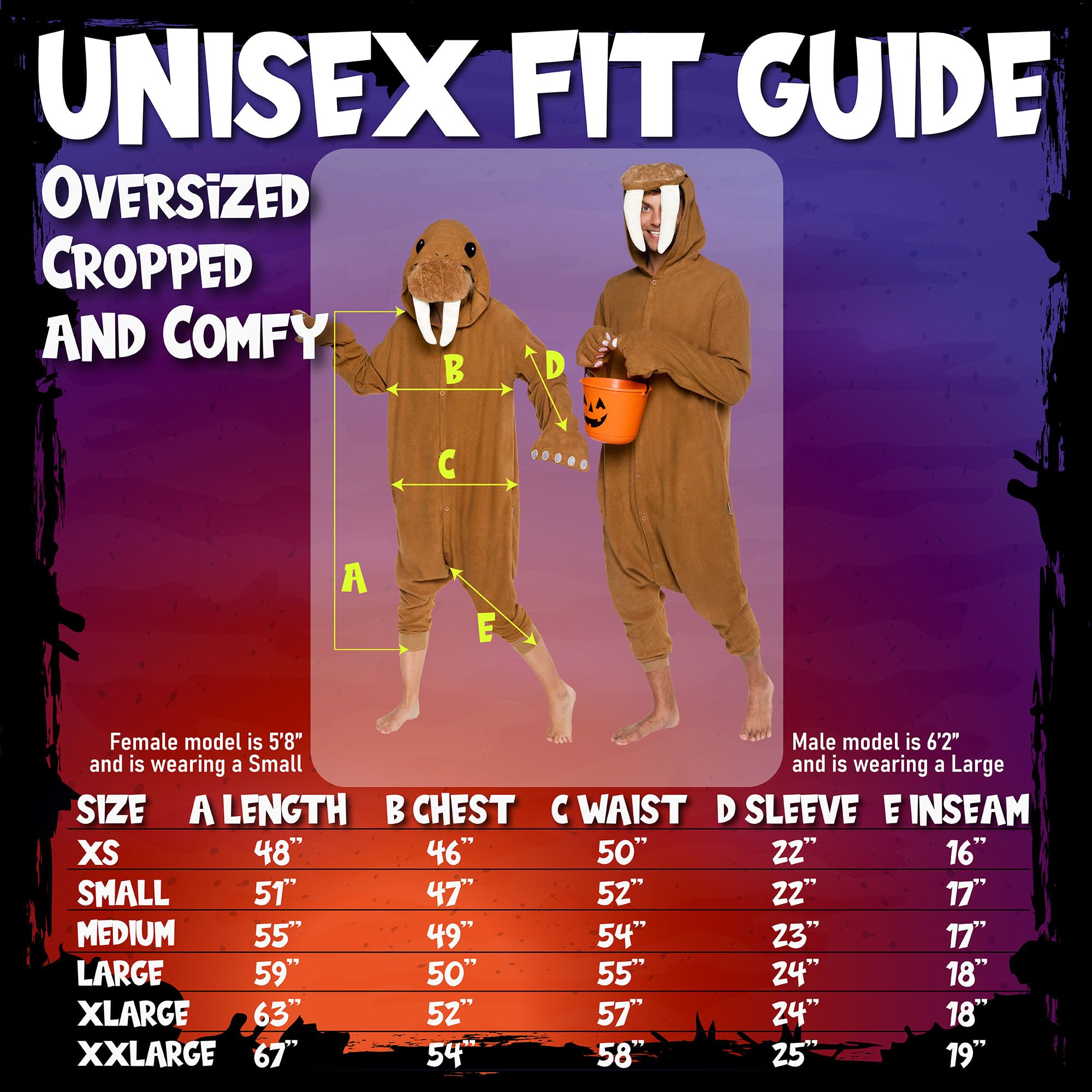 Adult Onesie Halloween Costume - Animal and Sea Creature - Plush One Piece Cosplay Suit for Adults, Women and Men FUNZIEZ!