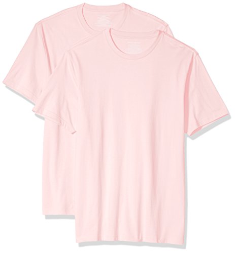 Amazon Essentials Men's Slim-Fit Short-Sleeve Crewneck T-Shirt, Pack of 2, Light Pink, Medium