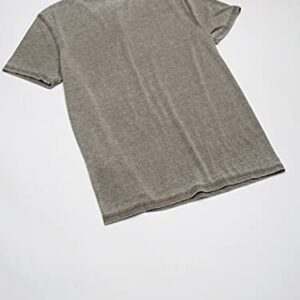 Lucky Brand Men's Venice Burnout Notch Neck Tee Shirt, Dark Olive, Medium