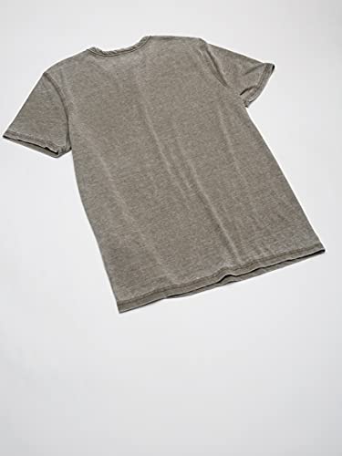 Lucky Brand Men's Venice Burnout Notch Neck Tee Shirt, Dark Olive, Medium