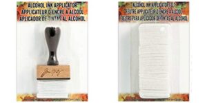 alcohol ink applicator and ink applicator felt refill bundle