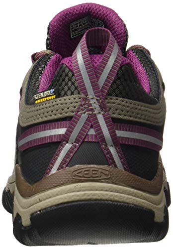 KEEN Women's Targhee 3 Low Height Waterproof Hiking Shoes, Weiss/Boysenberry, 9