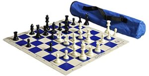us chess federation's quiver chess set combo - blue