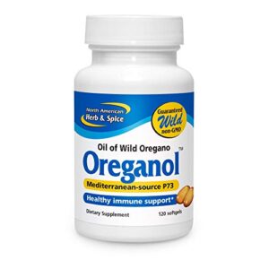 north american herb & spice oreganol p73 - 120 softgels - immune system support - unprocessed, vegan friendly wild oregano - mediterranean source - non-gmo - 120 servings