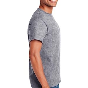 Gildan Men's Crew T-Shirts, Multipack, Style G1100, Black/Sport Grey/Charcoal (5-Pack), Medium