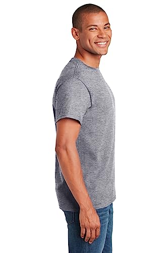 Gildan Men's Crew T-Shirts, Multipack, Style G1100, Black/Sport Grey/Charcoal (5-Pack), Medium