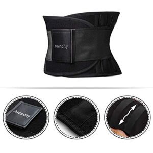 Jueachy Waist Trainer for Women Breathable Waist Trimmer Belly Band Stomach Shaper for Women Black