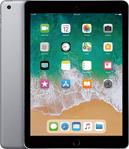 Apple iPad with WiFi + Cellular, 32GB, Space Gray (2017 Model) (Renewed)
