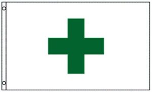 3x5 green cross medical marijuana dispensary flag business banner sign vivid color and uv fade resistant canvas header and double stitched polyester materia