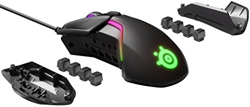 SteelSeries Rival 600 Gaming Mouse - 12,000 CPI TrueMove3Plus Dual Optical Sensor - 0.5 Lift-off Distance - Weight System - RGB Lighting,black