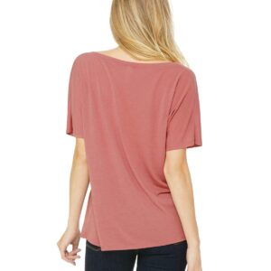 Bella Canvas Ladies' Slouchy V-Neck T-Shirt,Mauve,S