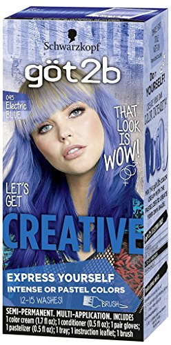 Got2b Creative Semi-Permanent Hair Color, 095 Electric Blue