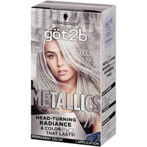 schwarzkopf got2b metallics permanent hair color, m71 metallics silver