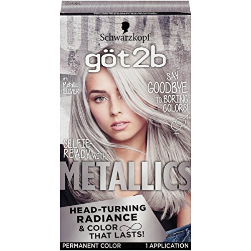 Schwarzkopf Got2b Metallics Permanent Hair Color, M71 Metallics Silver