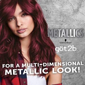 Schwarzkopf Got2b Metallics Permanent Hair Color, M68 Dark Ruby