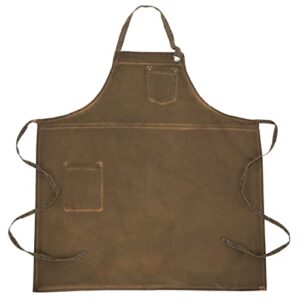 Chef Works Unisex Dorset Chefs Bib Apron, Golden Brown, One Size