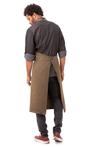 Chef Works Unisex Dorset Chefs Bib Apron, Golden Brown, One Size