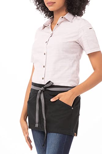 Chef Works Unisex Berkeley Waist Apron, Jet Black, One Size