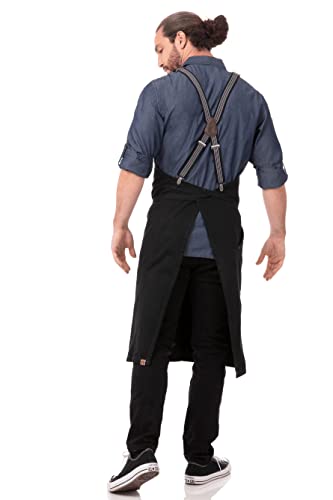 Chef Works Unisex Berkeley Chef Apron, Jet Black, One Size