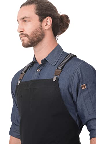 Chef Works Unisex Berkeley Chef Apron, Jet Black, One Size