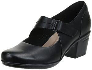 clarks womens emslie lulin footwear, black, 10 wide us
