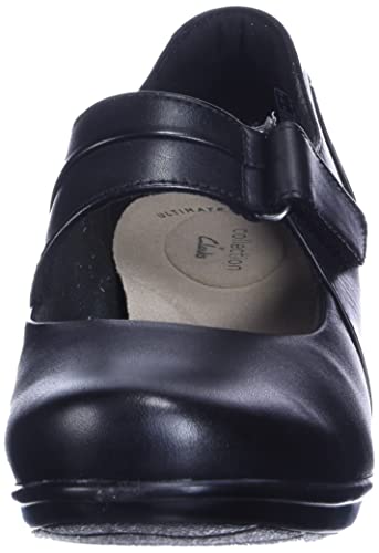 Clarks womens Emslie Lulin footwear, Black, 10 Wide US