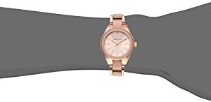 Anne Klein Women's Rose Gold-Tone and Light Pink Resin Bracelet Watch