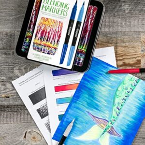 Crayola Blending Marker Kit with Decorative Case, 14 Vibrant Colors & 2 Colorless Blending Markers