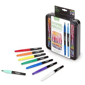 Crayola Blending Marker Kit with Decorative Case, 14 Vibrant Colors & 2 Colorless Blending Markers