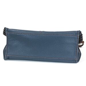 CHALA Charming Crossbody Bag - Flap Top and Key Charm in Navy Blue, Cross-Body or Shoulder(Metal Turtle)