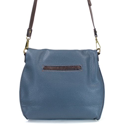 CHALA Charming Crossbody Bag - Flap Top and Key Charm in Navy Blue, Cross-Body or Shoulder(Metal Turtle)